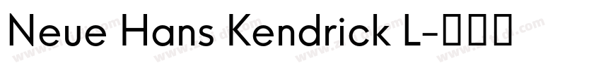 Neue Hans Kendrick L字体转换